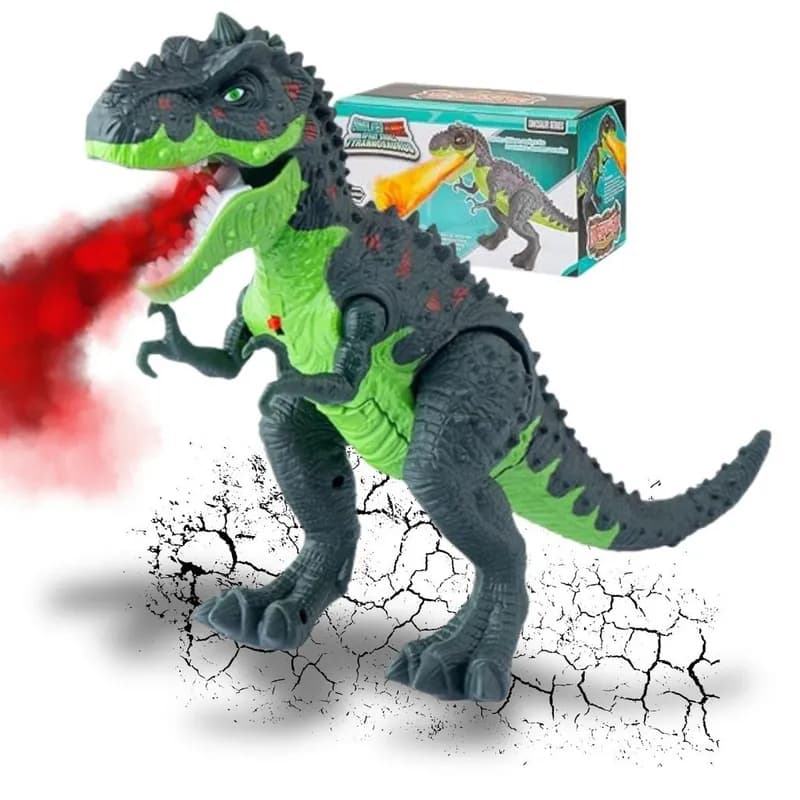 Dinossauro Rex Anda Solta Fumaça Luz Som