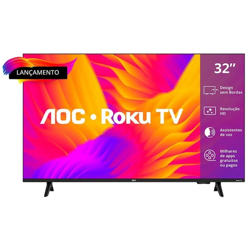 Smart TV AOC 32" LED HD 32S5155/78G Roku