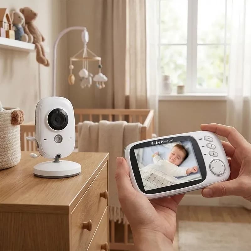 Baba Eletrônica Baby Monitor VB603 Visão Noturna Dual Audio Branco