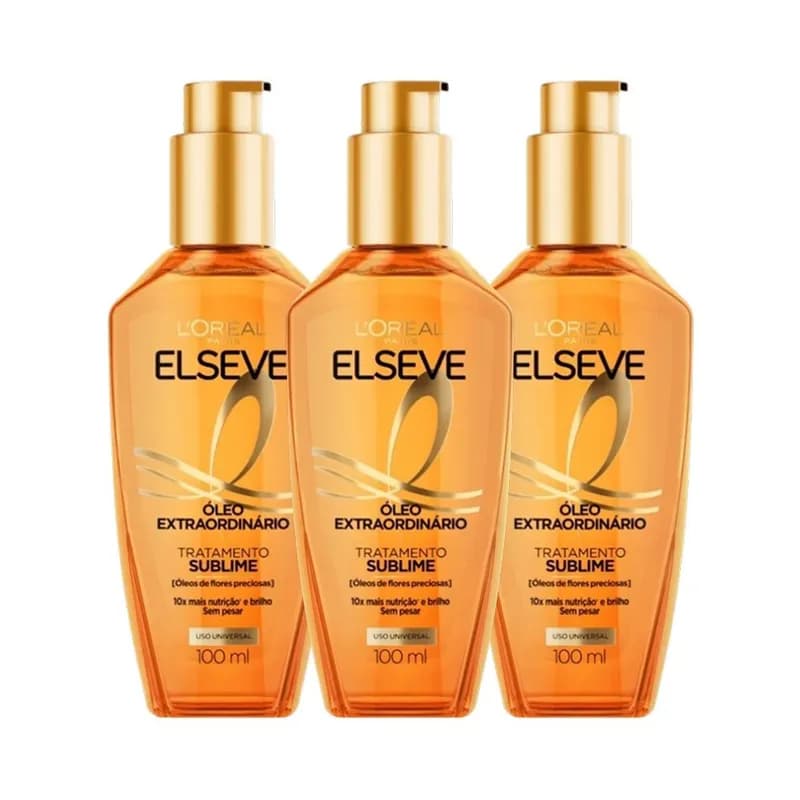 Kit 3 Óleo Capilar Elseve L'Oréal Paris