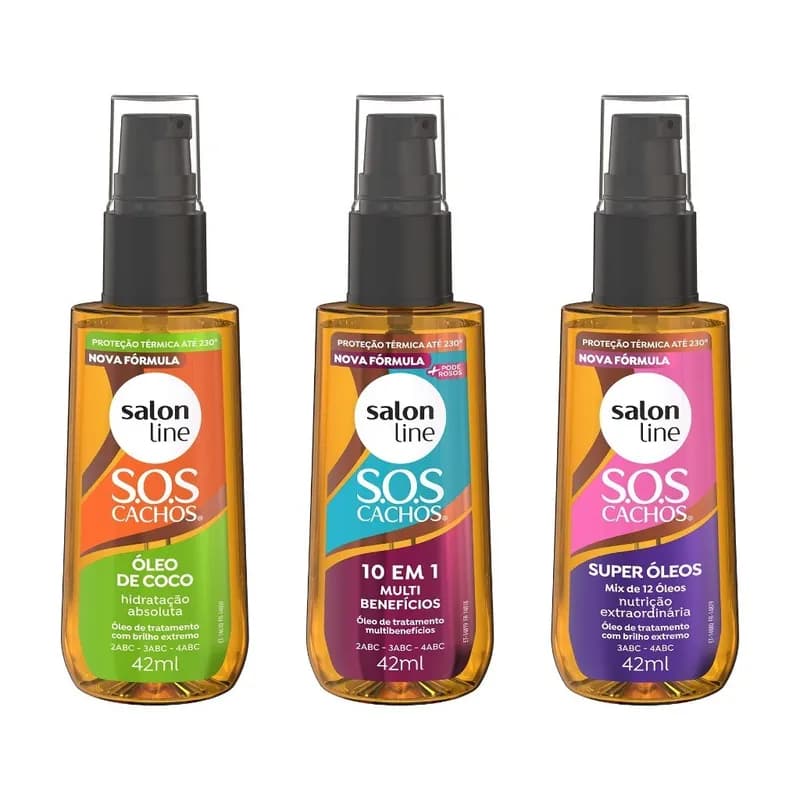 Kit com 3 Óleos de Tratamento Coco