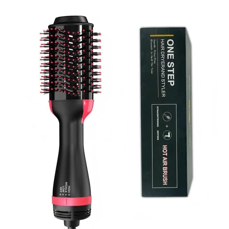 Escova Secadora Alisador Elétrica Quente Cabelo 3 Em 1 Hair Styler
