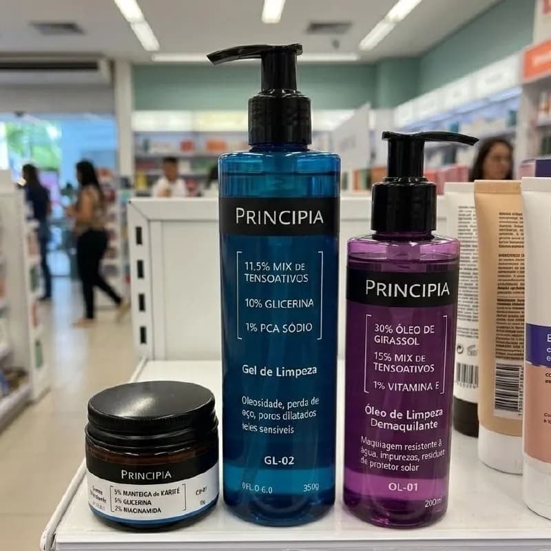 Principia Kit Limpeza e Hidratação CH-01 + OL-01 + GL-02