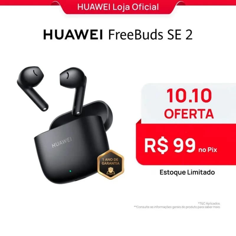 HUAWEI FreeBuds SE 2 Fone de Ouvido Sem Fio