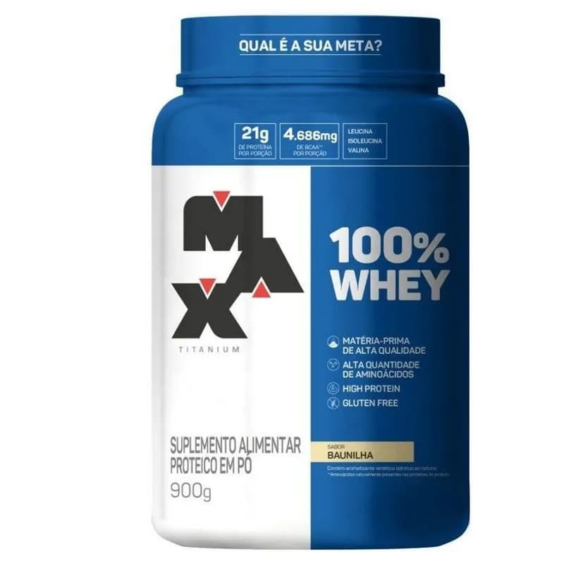 100% Whey Protein Pote 900g Max Titanium