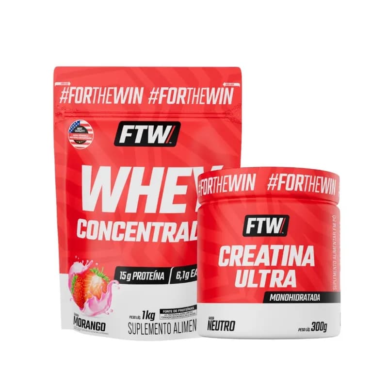Kit Whey Concentrado 1kg Creatina Ultra 300g