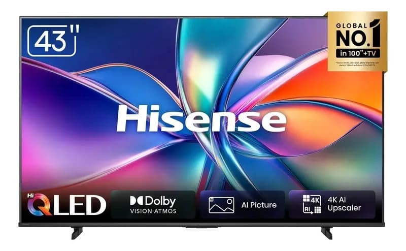 Smart TV Hisense Hi-QLED 4K 43 Polegadas Dolby Gaming e Compatibilidade Alexa 43Q6QVV