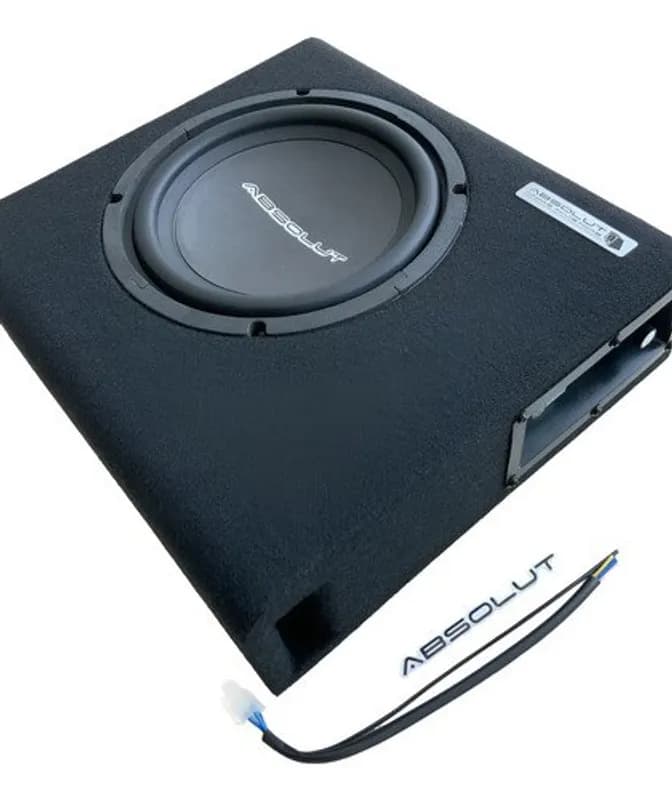 Caixa de Som Amplificada Automotiva Mini Slim Subwoofer 8 Pol. Absolut