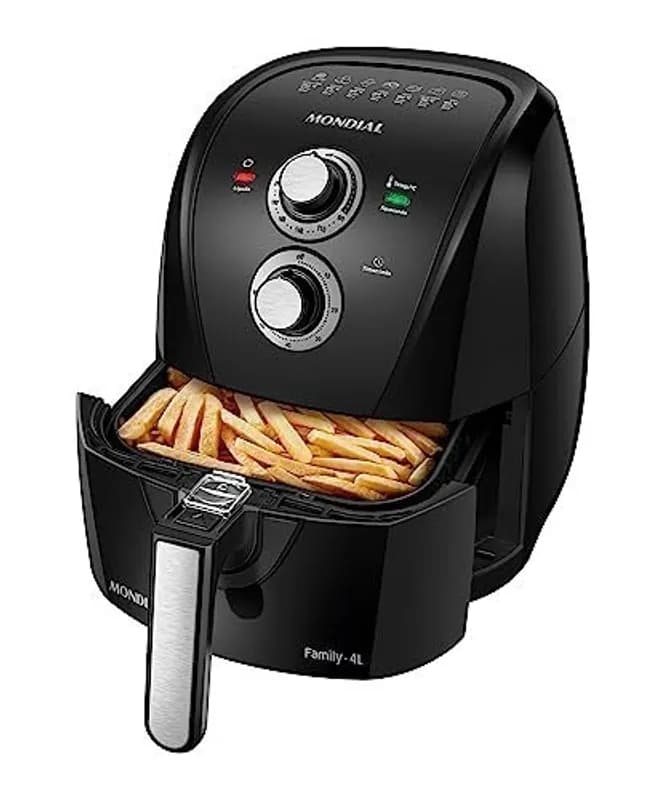MONDIAL Fritadeira Sem Óleo Air Fryer 4L Preto/Prata 1500W 110V AFN-40-BFS