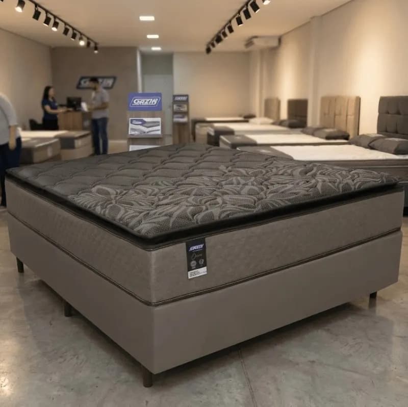 Cama Box + Colchão Casal Gazin de Molas Ensacadas