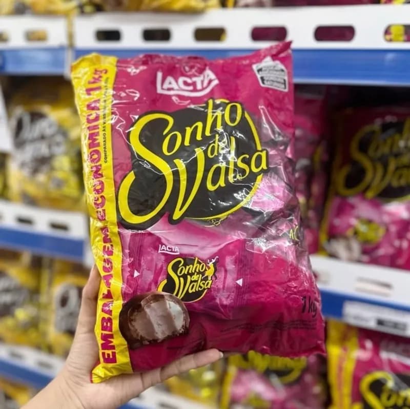 Lacta Sonho De Valsa - Wafer Recheado Sabor Chocolate Pacote 1kg