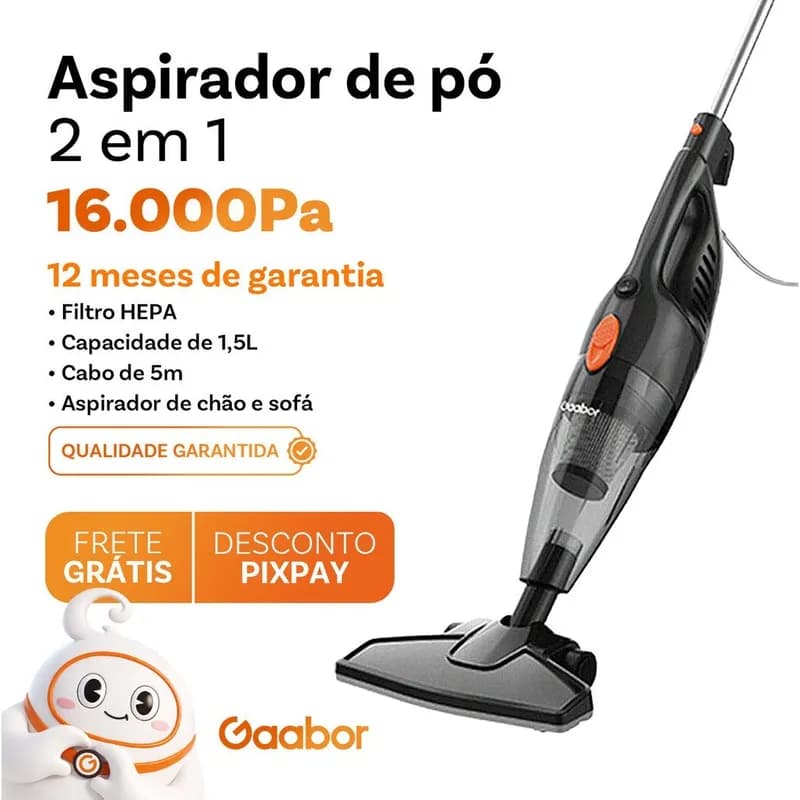 Gaabor Aspirador de Pó Portátil 2 em 1