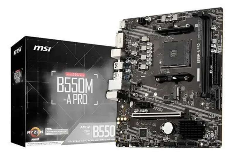 Placa-mãe AM4 MSI B550M A Pro
