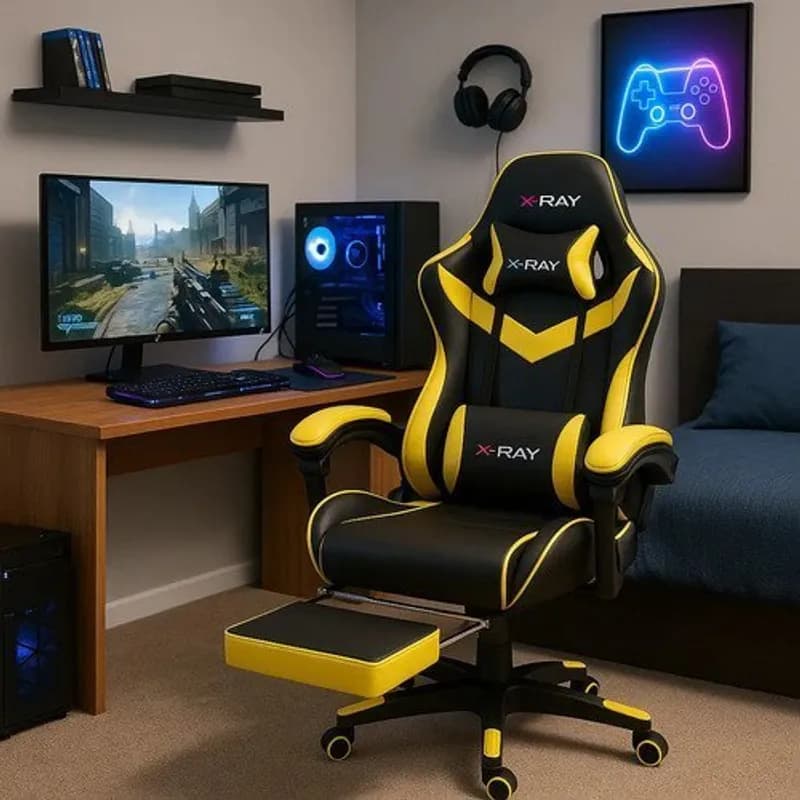 Cadeira Gamer Streamer Ergonômica Confortável Reclinável