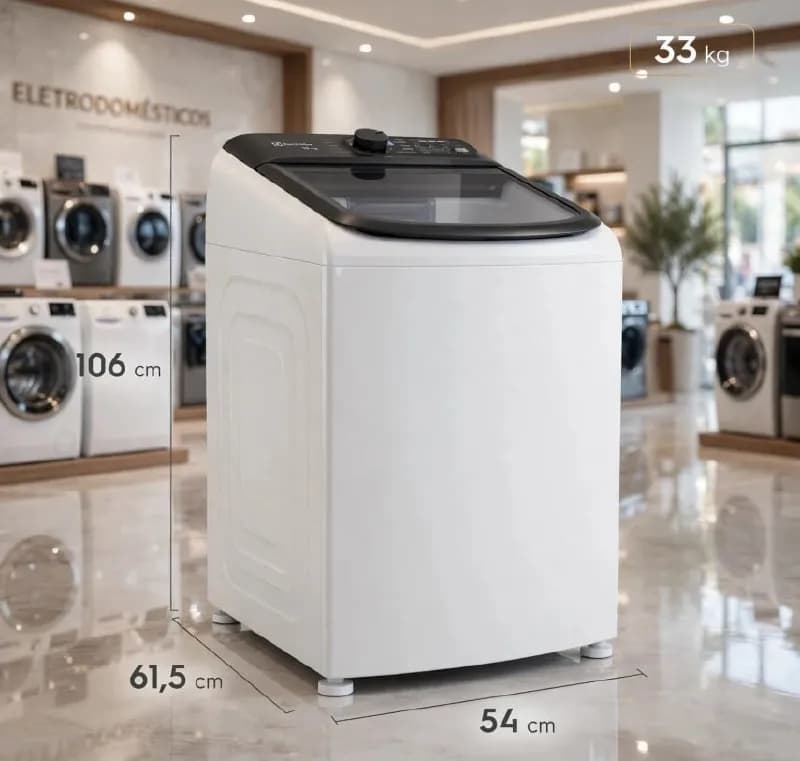 Máquina de Lavar Electrolux 13kg Branca Compacta LET13