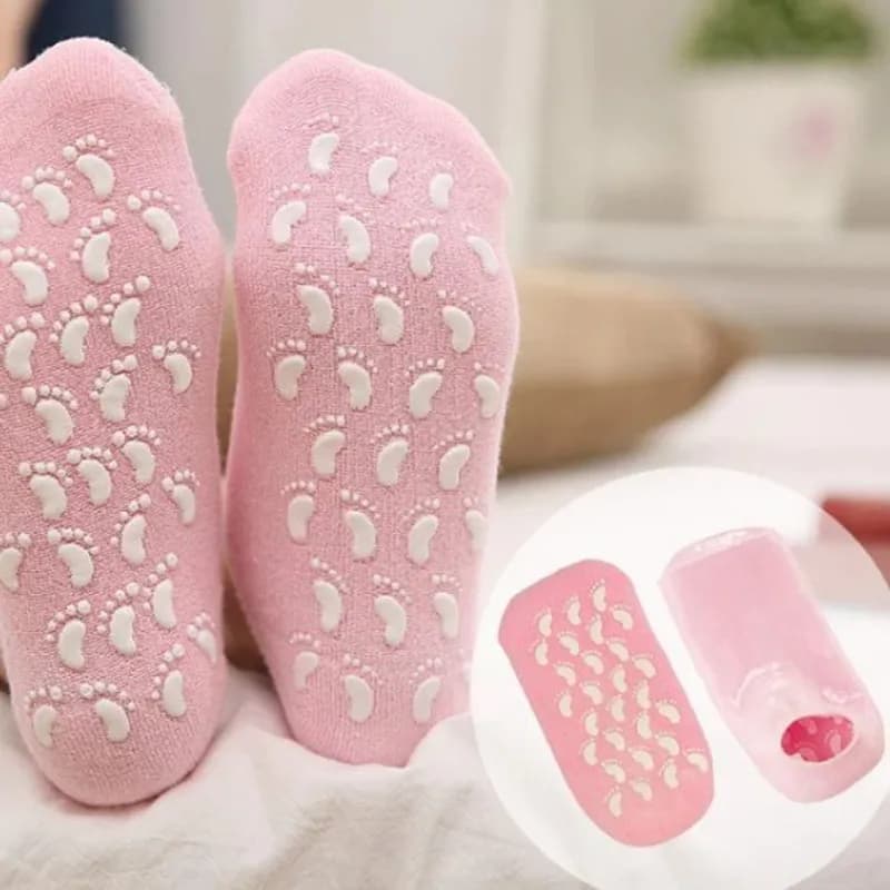 Meias Gel Spa dos Pés Par Esfoliante Tratamento