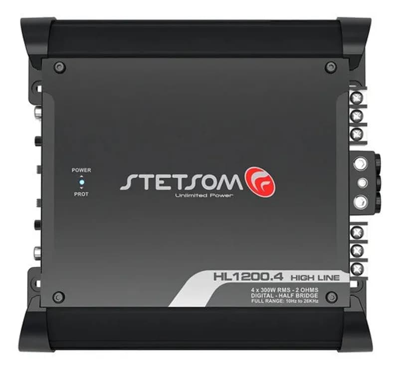 Módulo Amplificador Stetsom High Line HL1200.4 1200W 2 Ohms Preto