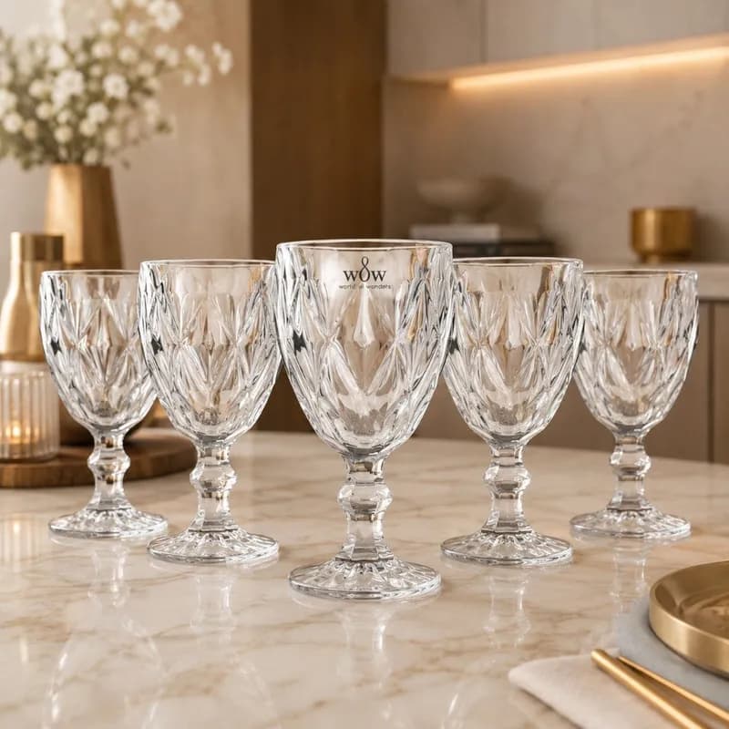 Jogo De Taças De Vidro Diamond Cristal 325ml