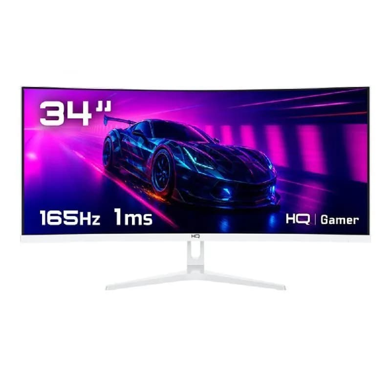 Monitor Gamer 34" Curvo Branco HQW34C16