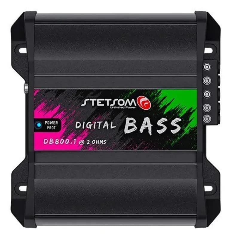 Módulo Amplificador Stetsom DB 800.1 800W para Som Automotivo em 2 Ohms