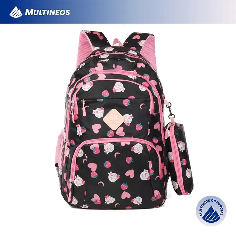 Mochila Escolar Feminina Grande Nylon Impermeável