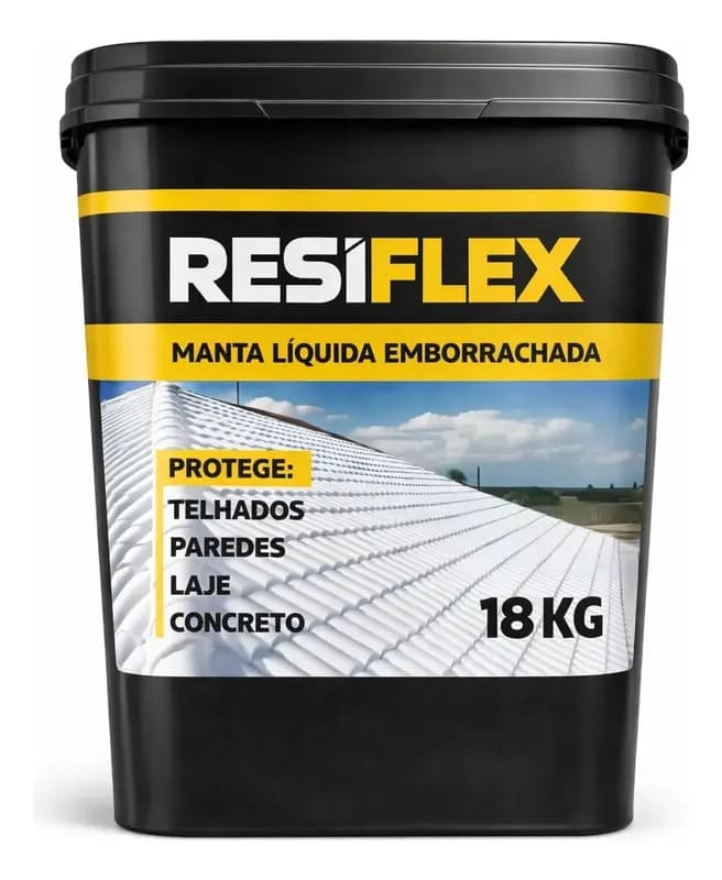 Premium Acrílica Manta Líquida 18kg Emborrachada Impermeável Cinza Fosco