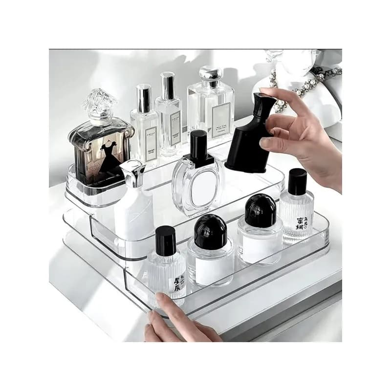 Porta Organizador de Cosméticos Perfume Prateleira Multiuso 3 Andares