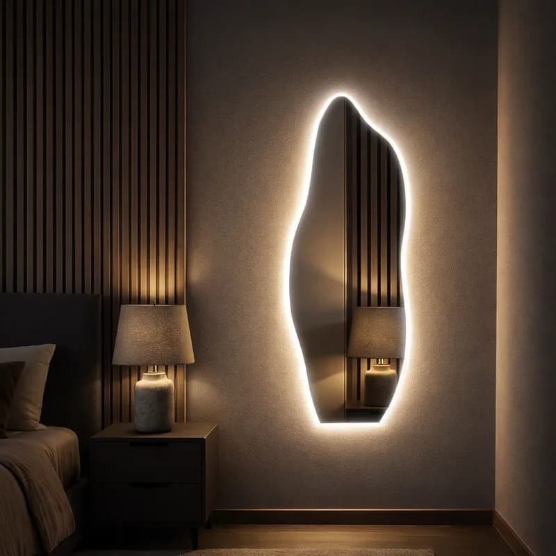 Espelho Led Bivolt 100cm x 35cm Flame