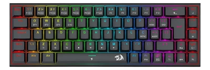 Teclado Redragon Ryze Pro RGB ABNT2 Switch Marrom