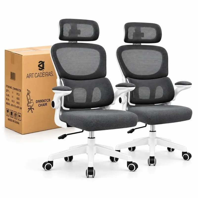Kit com 2 Cadeiras Ergonômicas Presidente