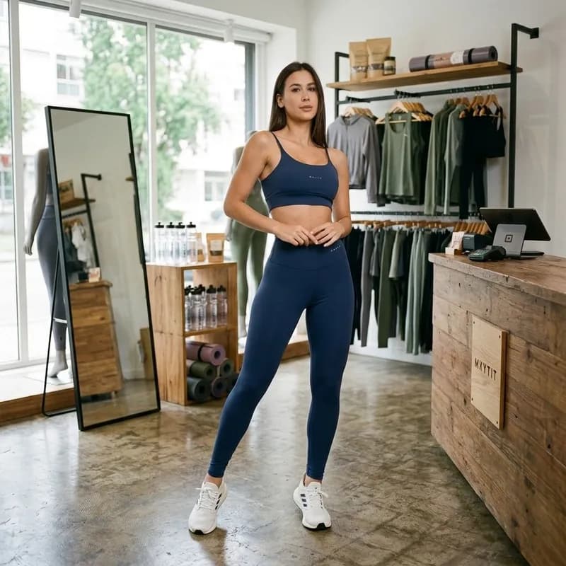 Conjunto Fitness Feminino Academia Top e Calça Poliamida