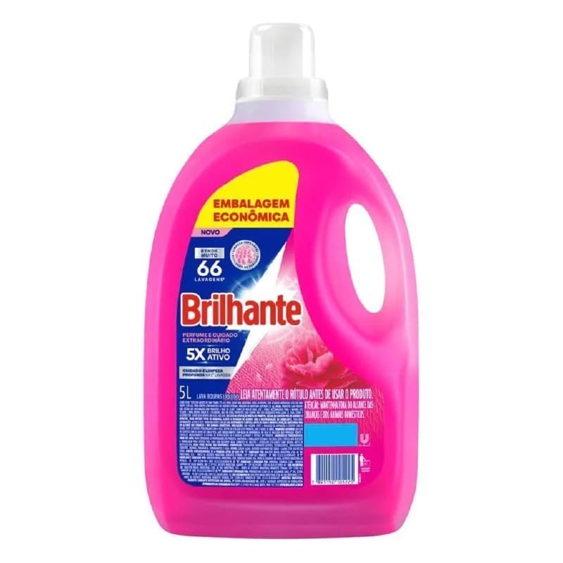 Brilhante Lava-Roupas Líquido Perfume e Cuidado Extraordinário 5L