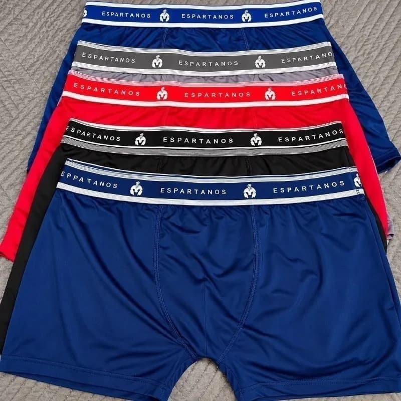Kit com 5 Cuecas Boxer Masculina de Microfibra