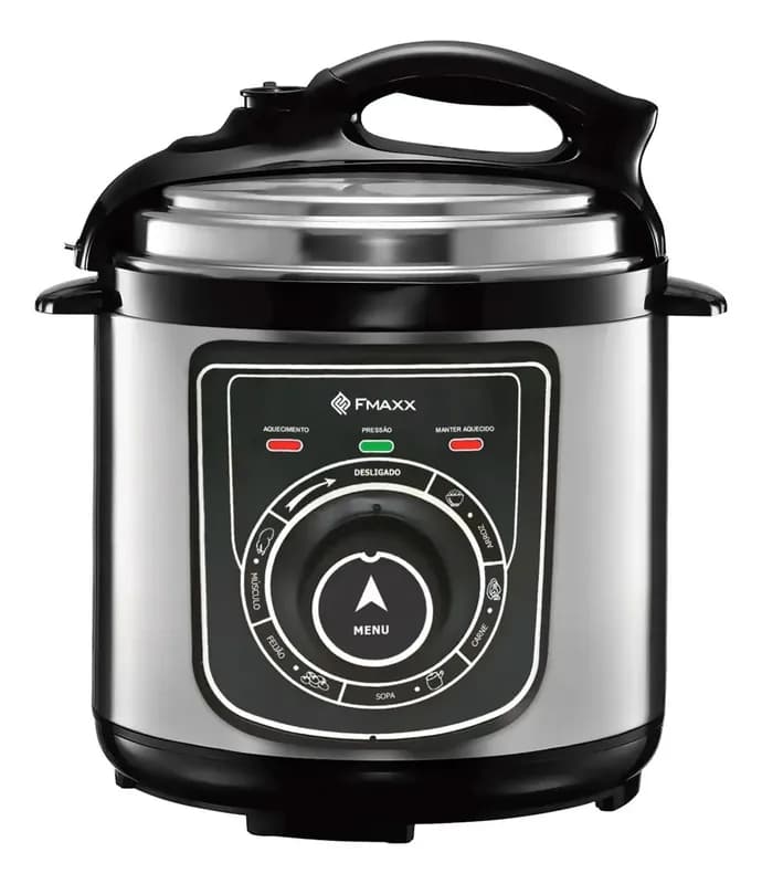 Panela De Pressão Elétrica Fmaxx Chef 4 Litros 800w Prateado 60hz 220v