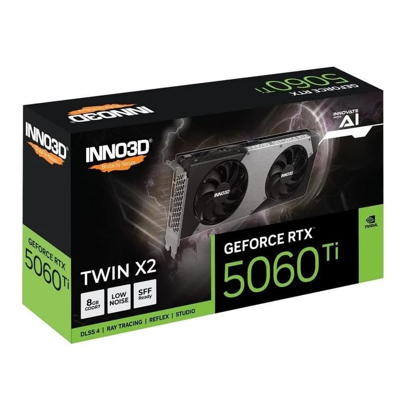 Placa de Vídeo GeForce Nvidia Inno3D RTX 5060 Ti 8GB Twin X2 GDDR7