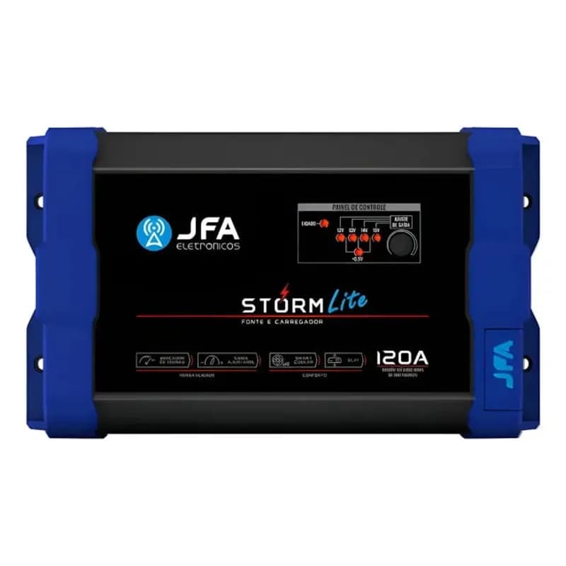 Fonte Carregador Automotivo JFA 120A Storm Lite 12V Bivolt Preto