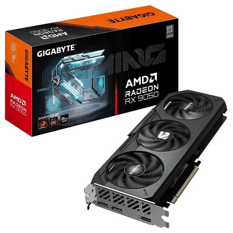 Placa de Vídeo Gigabyte AMD Radeon RX 9050 Gaming OC, 8GB, GDDR6, FSR, Ray Tracing