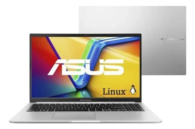 Notebook ASUS Vivobook 15 M1502YA AMD Ryzen 7 5825U 16GB RAM 1TB SSD Linux KeepOS 15,6" FHD Cool Silver