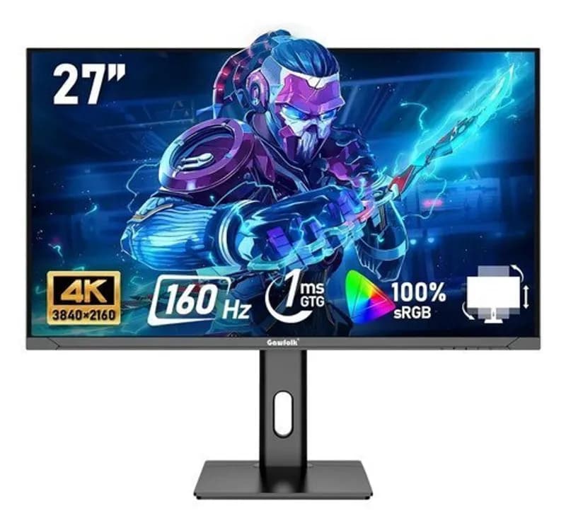 Monitor Gamer Gowfolk 27 4K UHD 160Hz IPS 1ms Preto