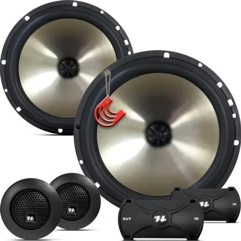Falante Kit Duas Vias Par 160W Som Hurricane 6 Pol Q6.2