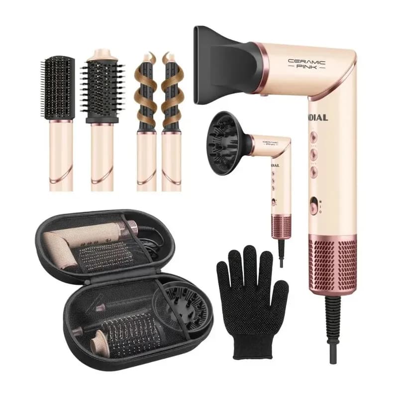 Secador Multifuncional 5 em 1 Mondial Rosa Claro 1500W