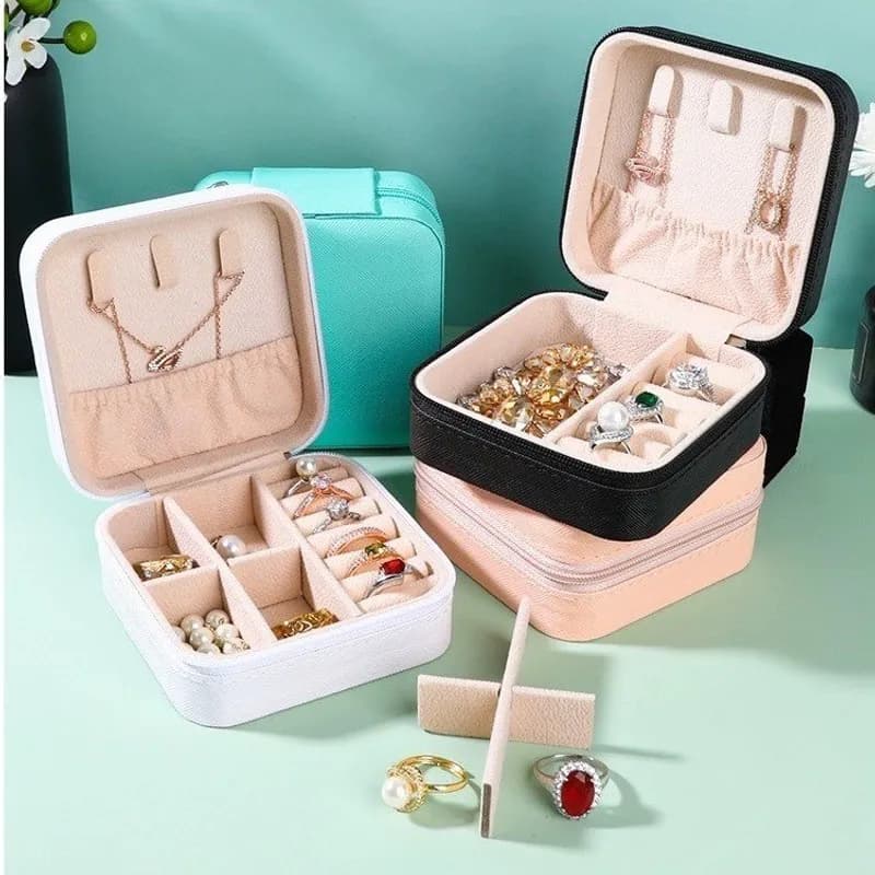 Kit 12 pcs Porta-Joias Portátil Caixinha Bolsa de Armazenamento para Colar, Brincos e Anéis