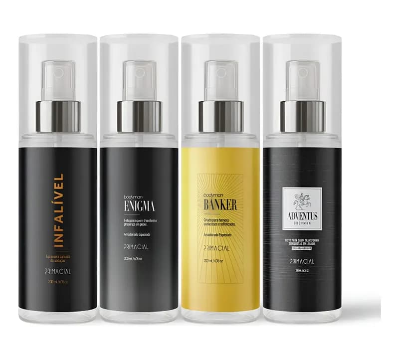 Kit Body Splash Infalível + Enigma + Banker + Adventus 200ml Primacial