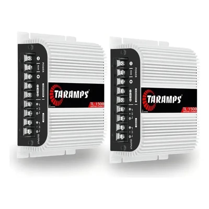 Kit 2 Módulos Amplificadores Taramps TL 1500 2 Canais 95W 2 Ohms Prateado