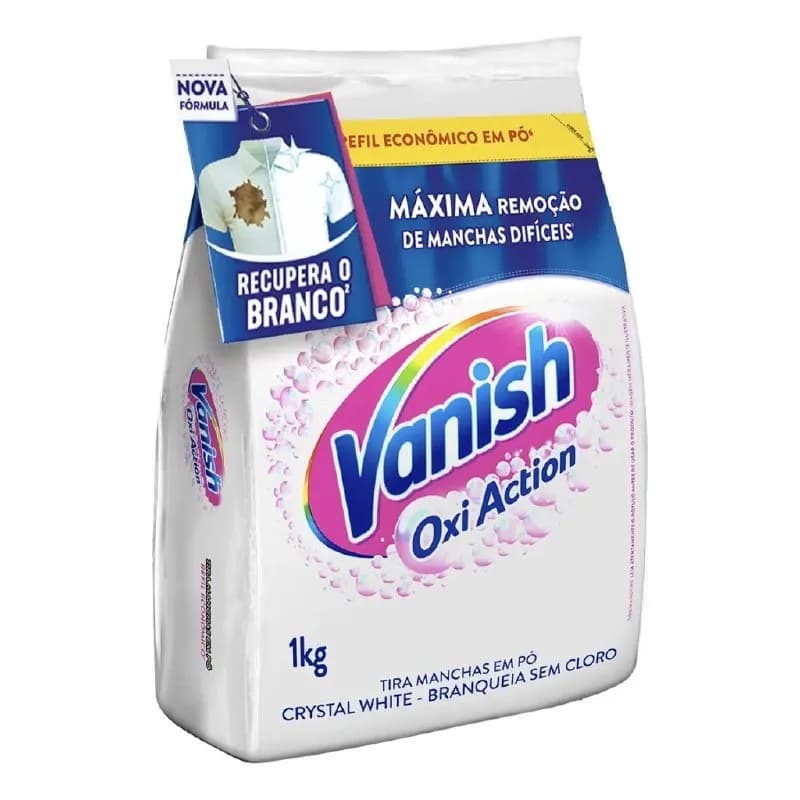 Tira Manchas Vanish em Pó Crystal White Oxi Action