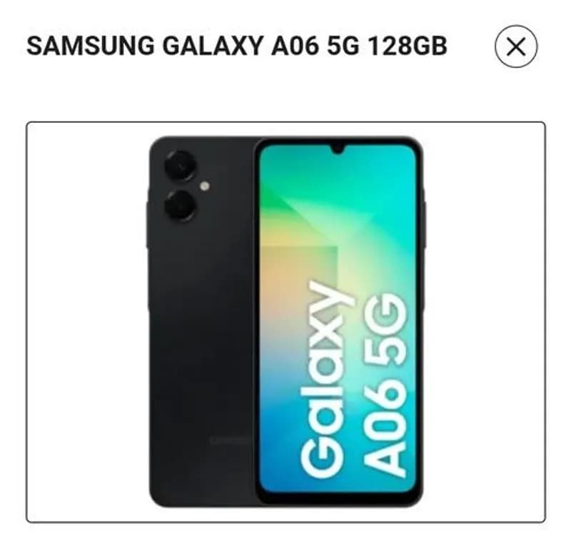 Samsung Galaxy A06 5G Dual SIM 128GB Preto