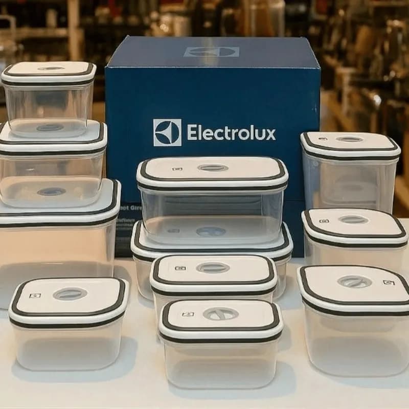 Electrolux Kit 12 Potes Herméticos de Plástico Retangulares