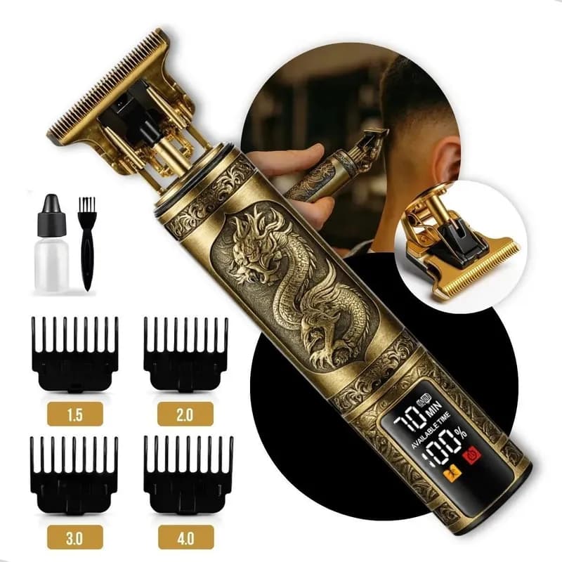 Máquina de Barbear e Cortar Cabelo Sem Fio Recarregável