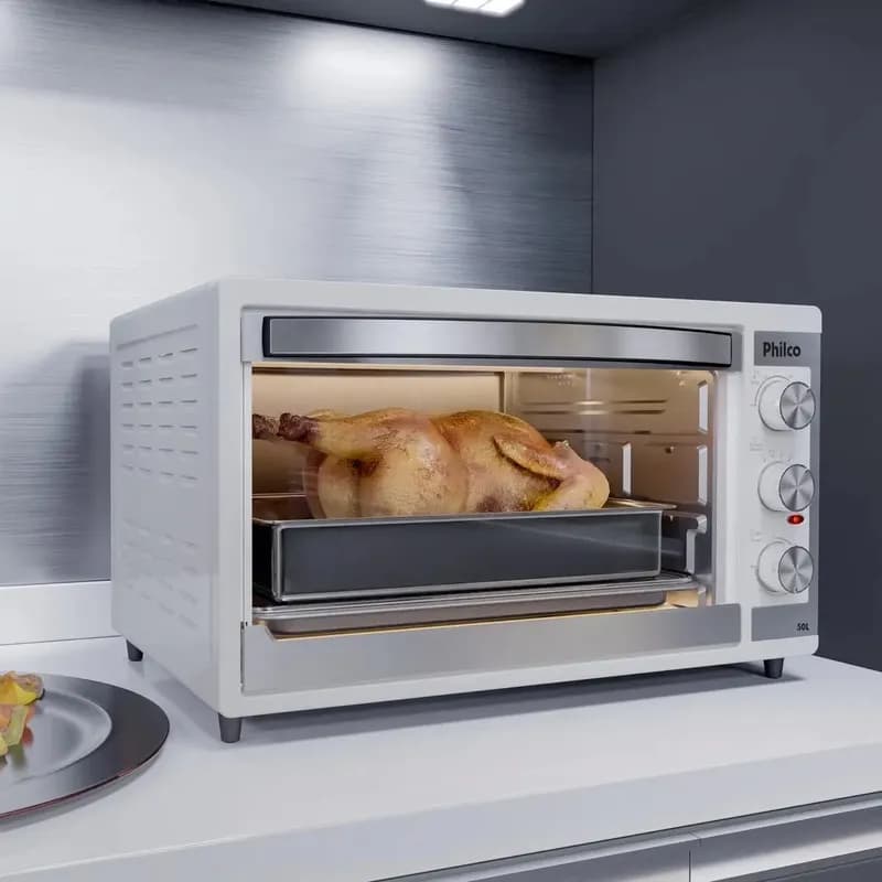 Forno Elétrico Philco 50L Branco Dupla Resistência