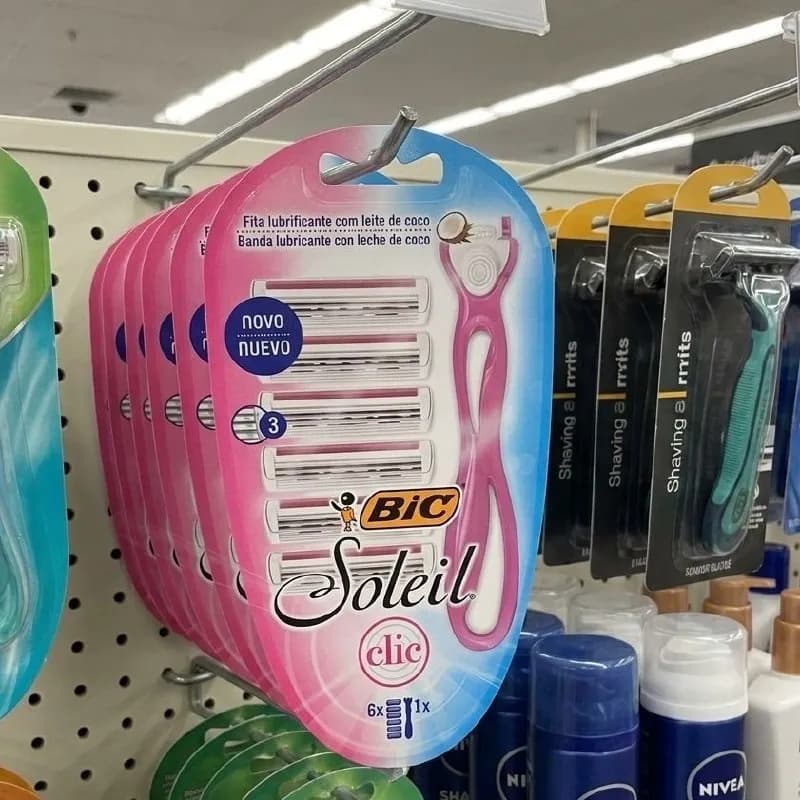 BIC Aparelho de Depilar Soleil Clic 3 Lâminas + 6 Cargas Lilás